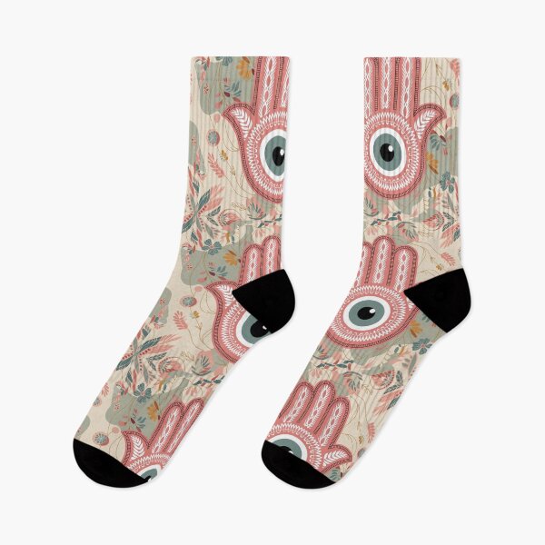 Aperçu de l'œuvre Mauvais œil Hamsa rose créée et vendue par CandyVenom.