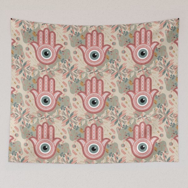 Item preview, Pink Hamsa evil eye designed and sold by CandyVenom.