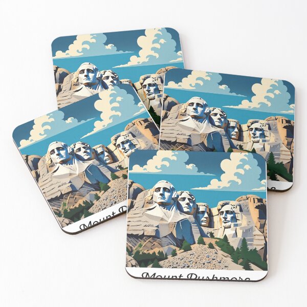 Item preview, Mount Rushmore Travel Poster designed and sold by RetroDestArt.