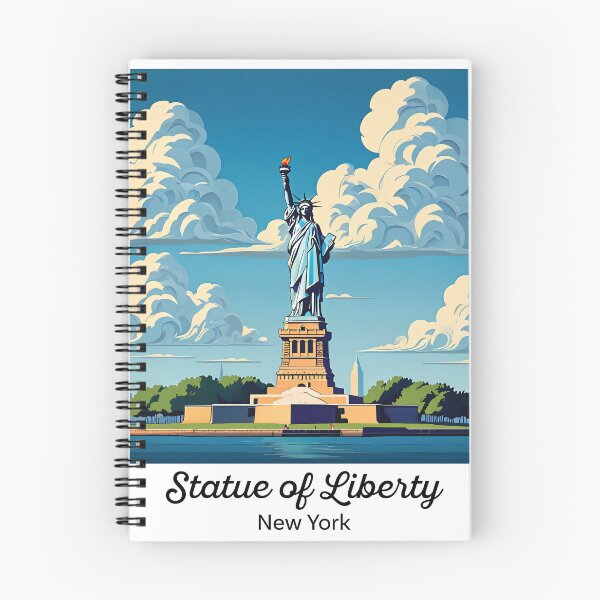 Item preview, Statue of Liberty Travel Poster designed and sold by RetroDestArt.