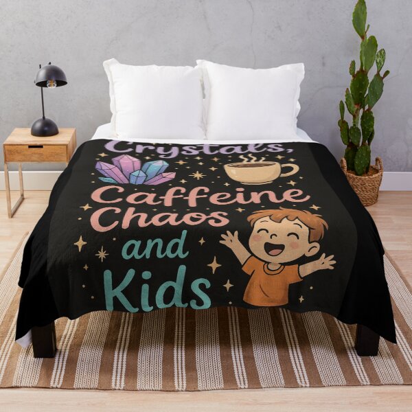 Item preview, Crystals, Caffeine, Chaos and Kids designed and sold by MoonMommaMagic.