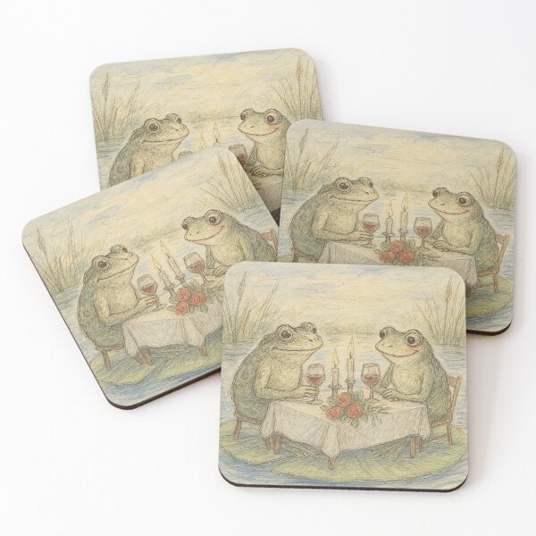 Item preview, Happy Anniversary with Frog Couple  designed and sold by LoveVintageToo.