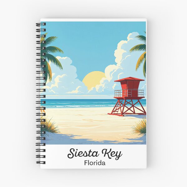 Item preview, Siesta Key Travel Poster designed and sold by RetroDestArt.