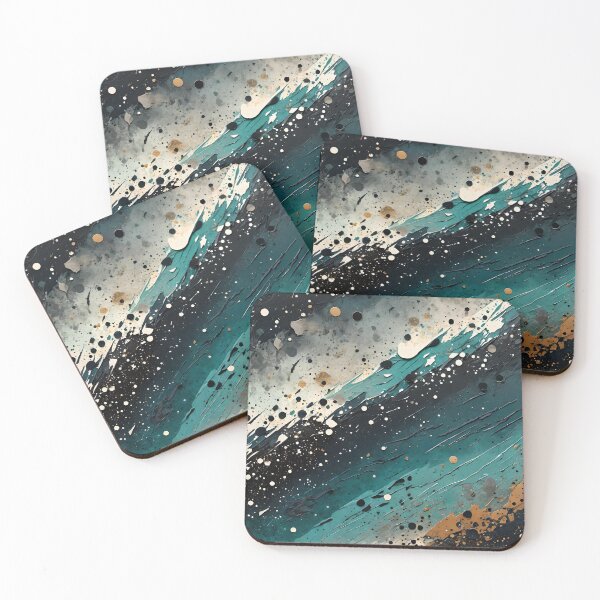 Item preview, Abstract Art, Shades of Green, Golden Accents designed and sold by p3Rspectives.