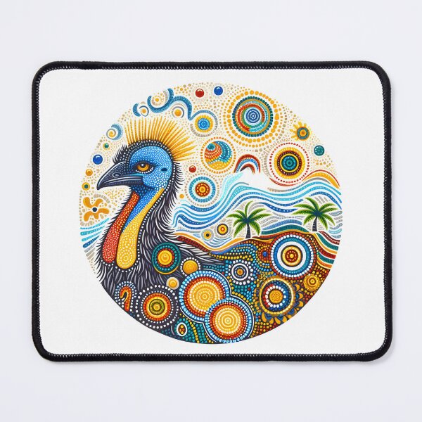 Item preview, Vibrant Colourful Cassowary Bird - By heidiannemorris © designed and sold by FOLK ART FUSION by heidiannemorris.