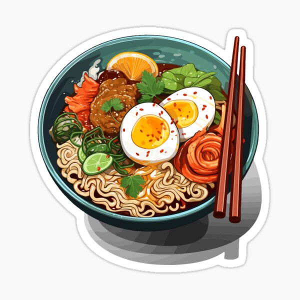 Vista previa del artículo con la obra «Tazón de Ramen», diseñado y vendido por Rebecabl.