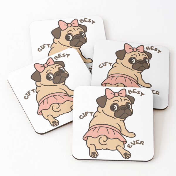Item preview, Best Gift Ever – Cute Pug with Bow designed and sold by MitMopsundHerz Rosinchens_Welt.