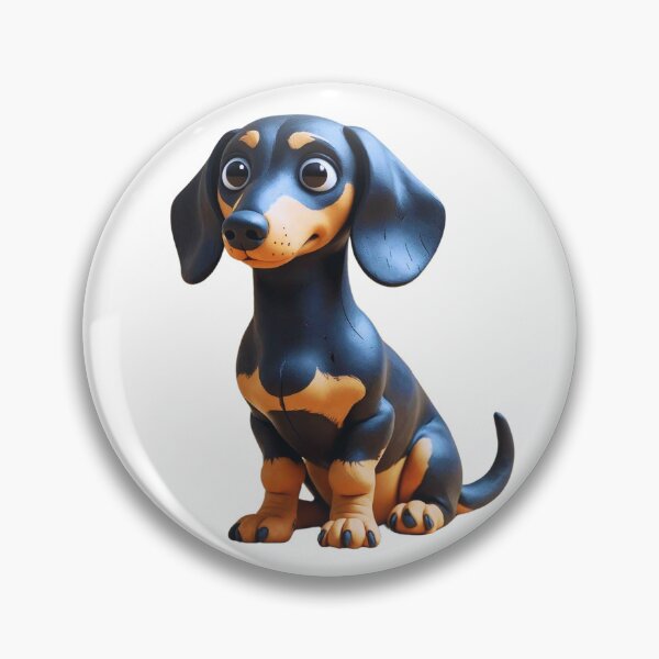 Item preview, Claymation Style Black & Tan Dachshund | Stop Motion Dog designed and sold by PumagirlDigital.