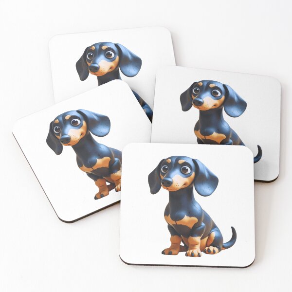 Item preview, Claymation Style Black & Tan Dachshund | Stop Motion Dog designed and sold by PumagirlDigital.