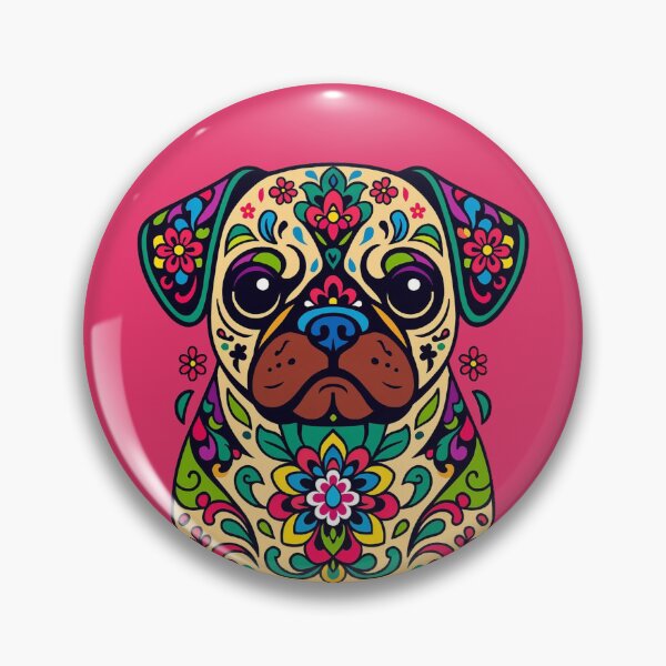 Item preview, Sugar Skull Pug | Day of the Dead Dog designed and sold by PumagirlDigital.