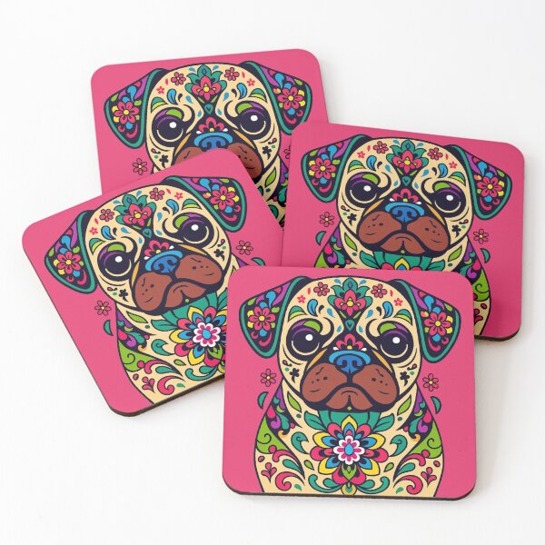 Item preview, Sugar Skull Pug | Day of the Dead Dog designed and sold by PumagirlDigital.