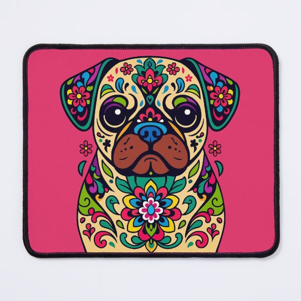 Item preview, Sugar Skull Pug | Day of the Dead Dog designed and sold by PumagirlDigital.