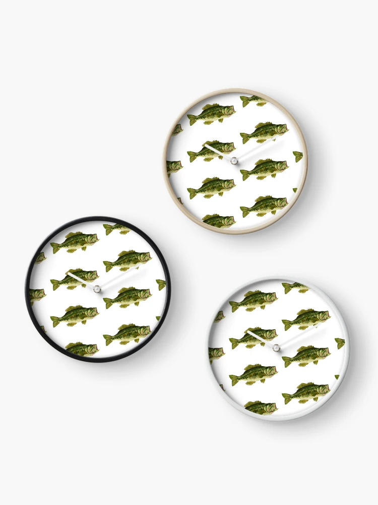 Thumbnail 3 of 4, Clock, Largemouth Bass designed and sold by Reeseworks.