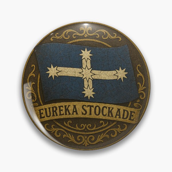 Item preview, Eureka Stockade Rebellion Emblem   Vintage Australian History Design designed and sold by historyandmore.