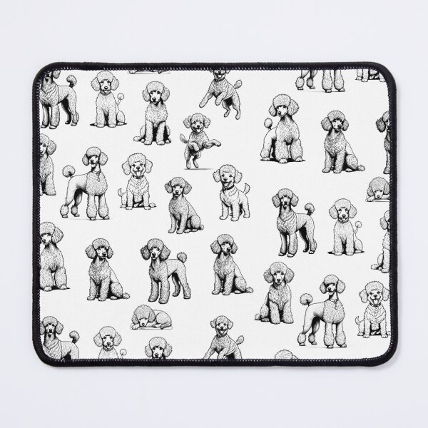 Item preview, Love Puddles – Cute Poodle Pattern Design for Dog Lovers, Unique designed and sold by villacreativa.