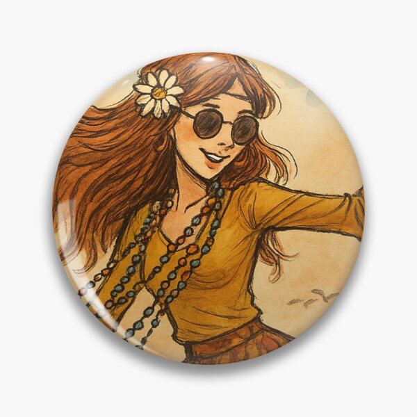 Item preview, Dancing Hippy Girl! designed and sold by LoveVintageToo.