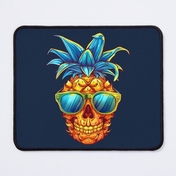 Item preview, Retro Pineapple Skull with Sunglasses - Summer Vibes Art designed and sold by Parkerzz.