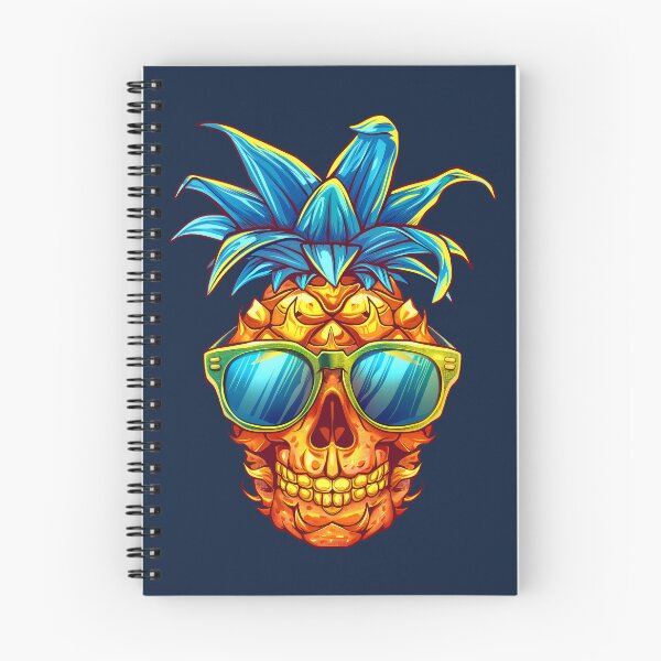 Item preview, Retro Pineapple Skull with Sunglasses - Summer Vibes Art designed and sold by Parkerzz.