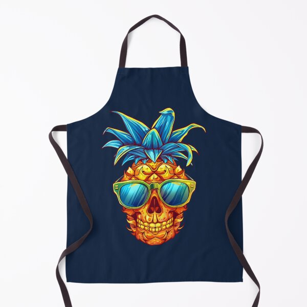 Item preview, Retro Pineapple Skull with Sunglasses - Summer Vibes Art designed and sold by Parkerzz.