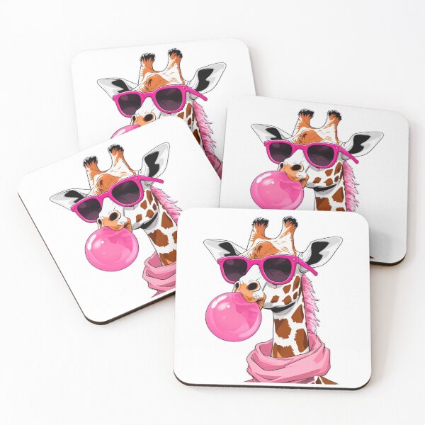 Item preview, Cool Giraffe Bubblegum Pink Sunglasses Art designed and sold by JerdbordinShop.