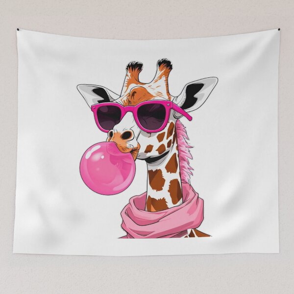 Item preview, Cool Giraffe Bubblegum Pink Sunglasses Art designed and sold by JerdbordinShop.