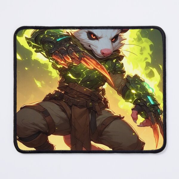Item preview, Assassin Possum in a Fiery Action Pose designed and sold by Chibi's & Coffee.