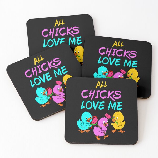 Item preview, Chicks Love Me Funny Chick Magnet Cute Design designed and sold by SandyMDesigns.