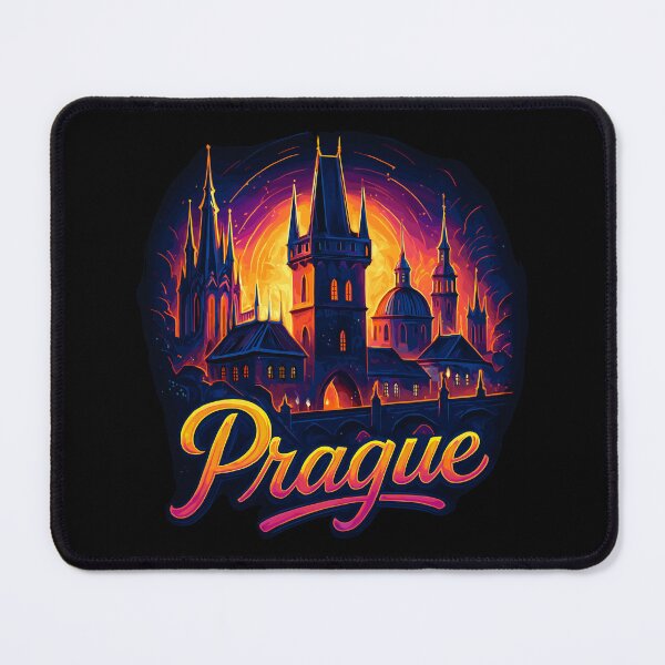 Item preview, Prague capital Czech Republic silhouette gift designed and sold by Pineapple-Tree.
