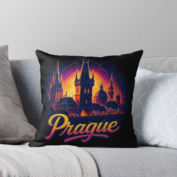 Item preview, Prague capital Czech Republic silhouette gift designed and sold by Pineapple-Tree.