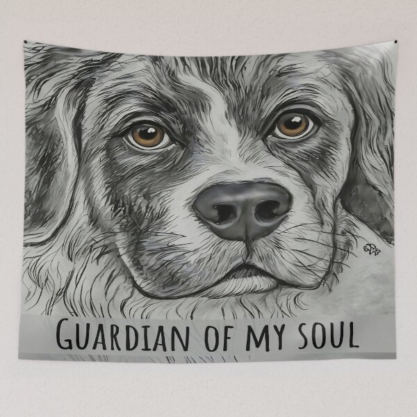Item preview, Soulful Big Dog Pencil Portrait designed and sold by gleefulme.