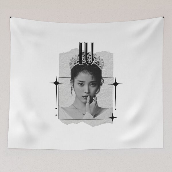 Item preview, IU Korean Solo Singer Retro Elegance in Monochrome Black and White Collage Art designed and sold by HELL0WBELLO.