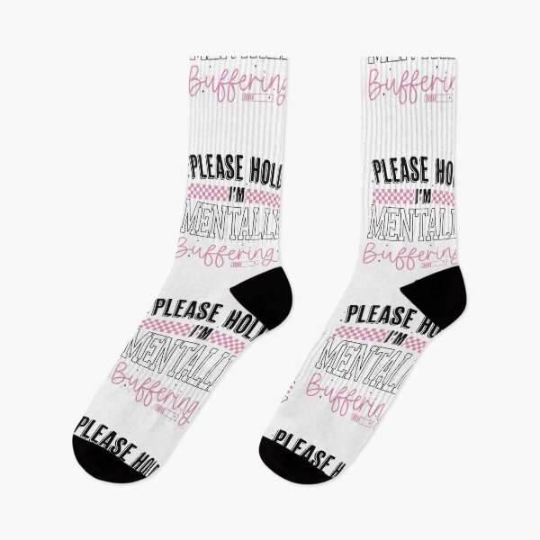 Item preview, Funny Please Hold I'm Mentally Buffering, Humor Sassy Mental Health Sarcastic designed and sold by Run to Creations.