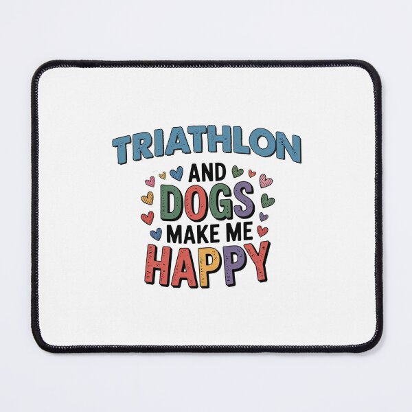 Item preview, Triathlon And Dogs Make Me Happy - Funny Triathlon Dogs Lover designed and sold by Oussinc.