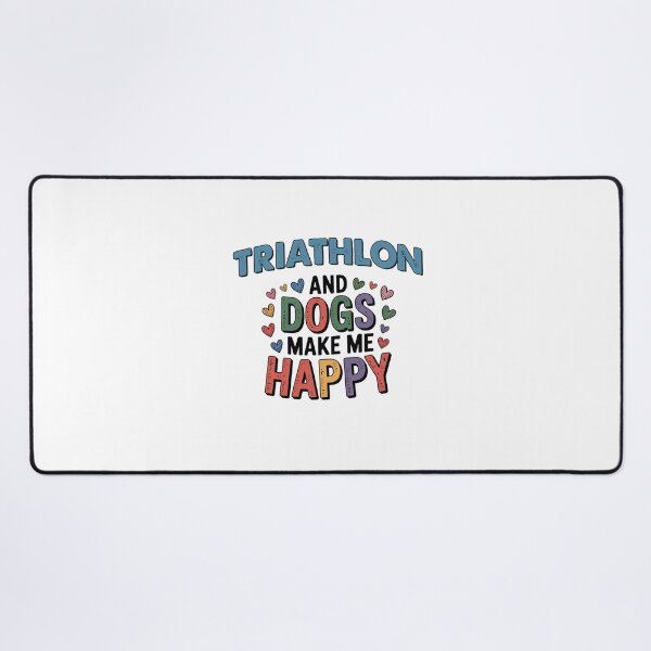 Item preview, Triathlon And Dogs Make Me Happy - Funny Triathlon Dogs Lover designed and sold by Oussinc.
