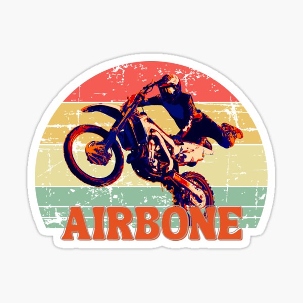 Item preview, Retro Motocross Freestyle Rider – Sunset Grunge Dirt Bike Art designed and sold by Golden Blaze Studio.