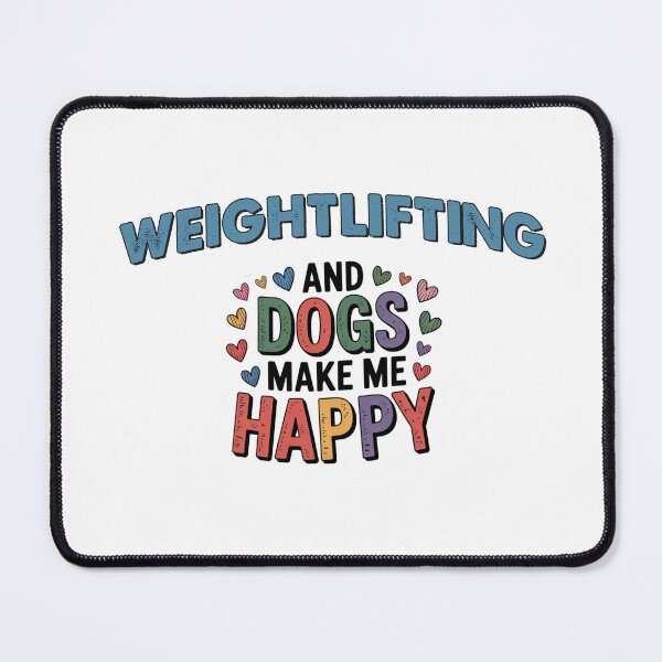 Item preview, Weightlifting And Dogs Make Me Happy - Funny Weightlifting Dogs Lover designed and sold by Oussinc.