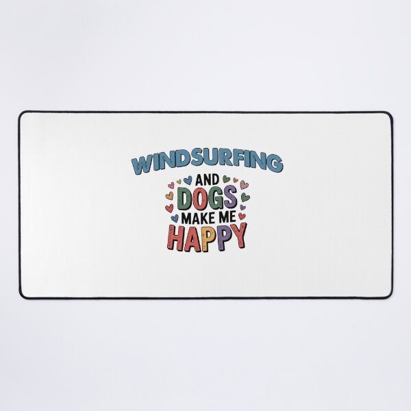Item preview, Windsurfing And Dogs Make Me Happy - Funny Windsurfing Dogs Lover designed and sold by Oussinc.