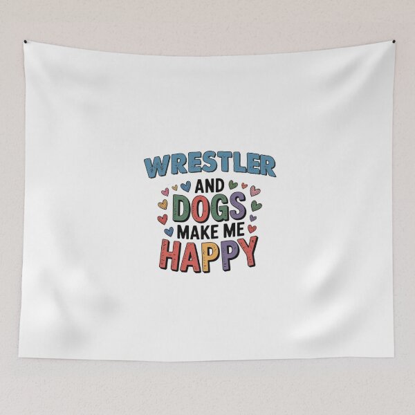 Item preview, Wrestler And Dogs Make Me Happy - Funny Wrestler Dogs Lover designed and sold by Oussinc.