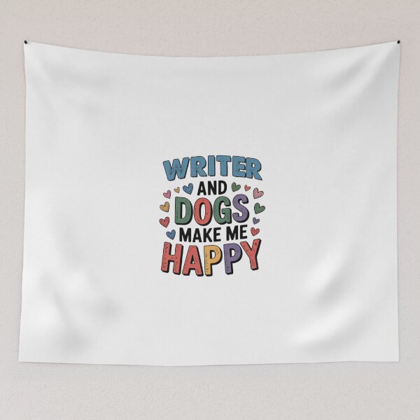 Item preview, Writer And Dogs Make Me Happy - Funny Writer Dogs Lover designed and sold by Oussinc.