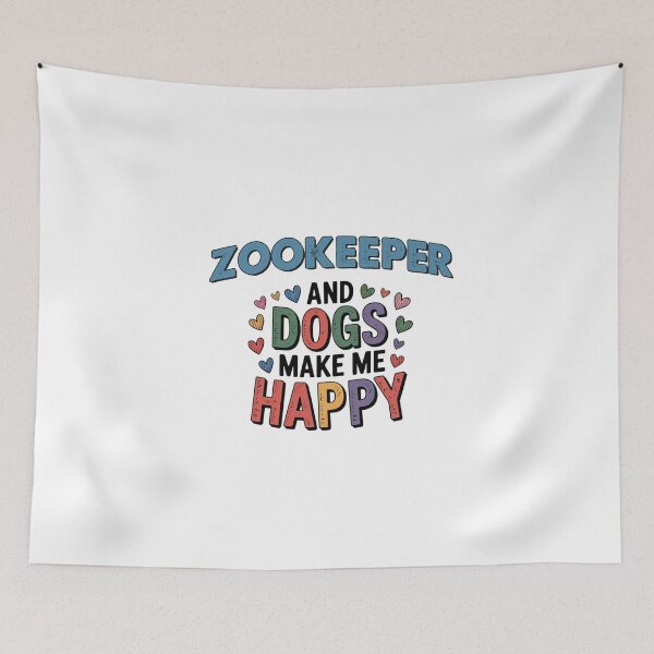 Item preview, Zookeeper And Dogs Make Me Happy - Funny Zookeeper Dogs Lover designed and sold by Oussinc.