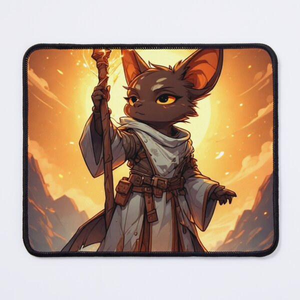 Item preview, Mystical Bat Wizard with a Magical Staff designed and sold by Chibi's & Coffee.