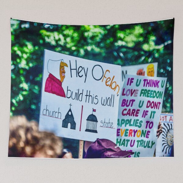 Item preview, Hey O'Felon – Build This Wall Between Church & State Protest Art designed and sold by aadventures.