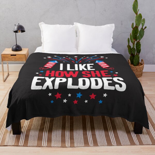 Item preview, I Like How She Explodes Funny 4th Of July Matching Couple designed and sold by cidolopez.
