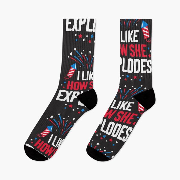 Item preview, I Like How She Explodes Funny 4th Of July Matching Couple designed and sold by cidolopez.