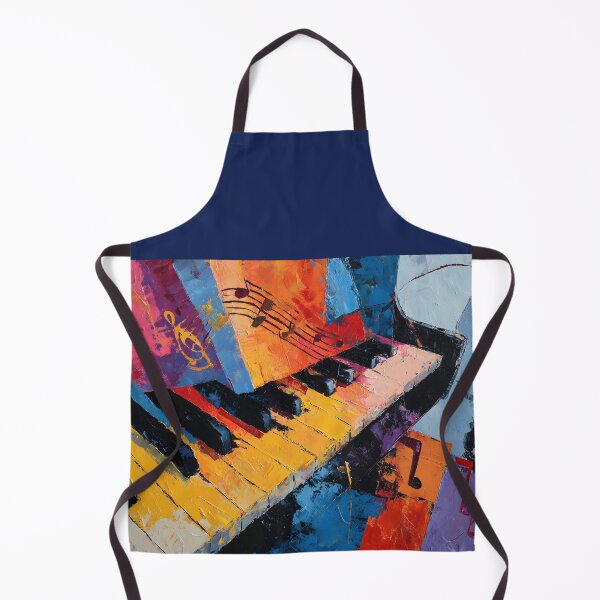 Item preview, Abstract Piano Keyboard with Swirling Colors and Musical Notes - Bold Energetic Composition Generative AI Art designed and sold by OlfactoART Studio.
