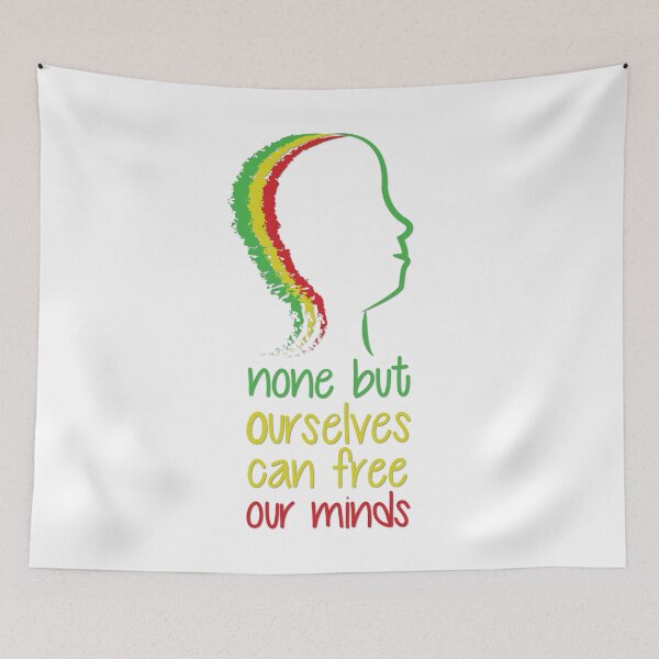 Item preview, None But Ourselves Can Free Our Minds Bob Marley Rasta v.2 designed and sold by heyrelaxbro.