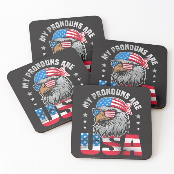 Item preview, 4th Of July Eagle My Pronouns Are USA Funny Patriotic designed and sold by cidolopez.
