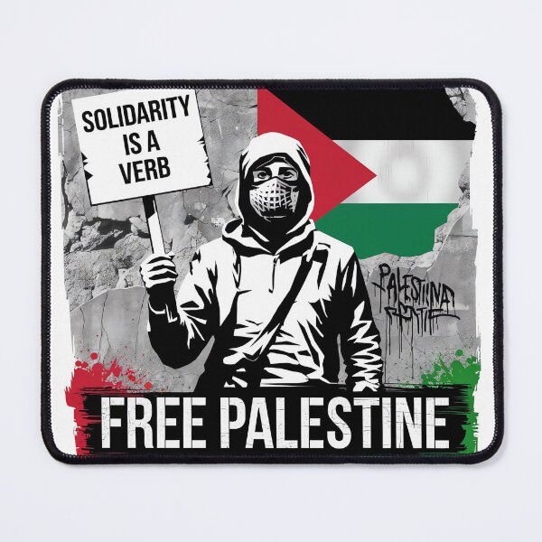 Item preview, Street Art Protest Shirt – Solidarity Is a Verb | Free Palestine Graffiti Design designed and sold by ARTReMi.