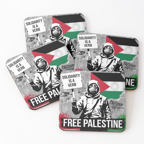 Item preview, Street Art Protest Shirt – Solidarity Is a Verb | Free Palestine Graffiti Design designed and sold by ARTReMi.