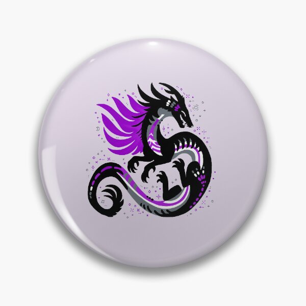 Item preview, Pride Dragon Asexual  designed and sold by DesgnsxGifts.